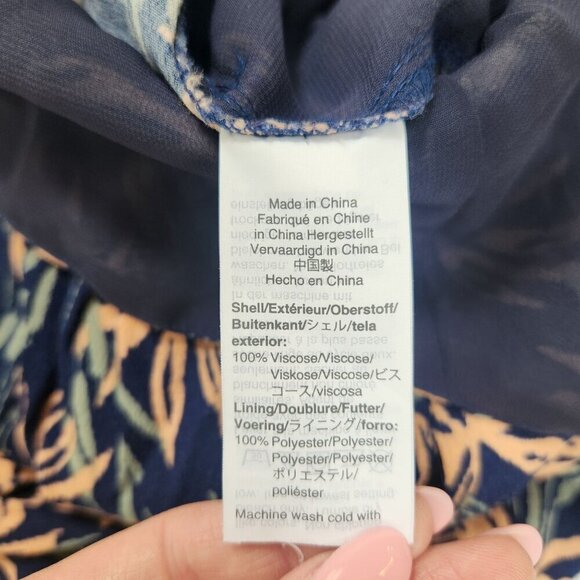 Madewell V-Neck Wide-Leg Jumpsuit Oasis Palms Print Summer Onepiece Size 00 - Picture 9 of 10